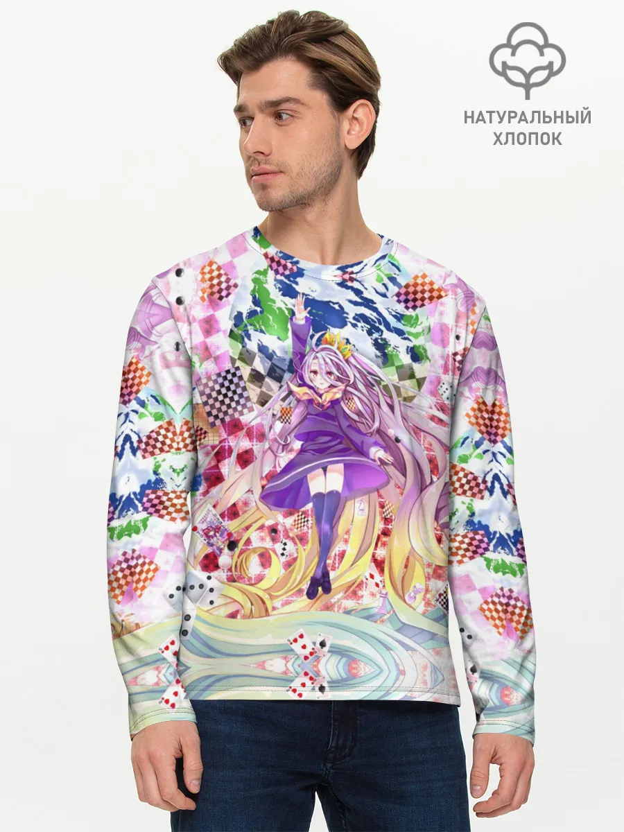 Мужской лонгслив базовый / No Game No Life_9