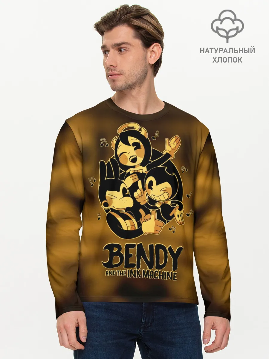 Мужской лонгслив базовый / Bendy and the ink machine