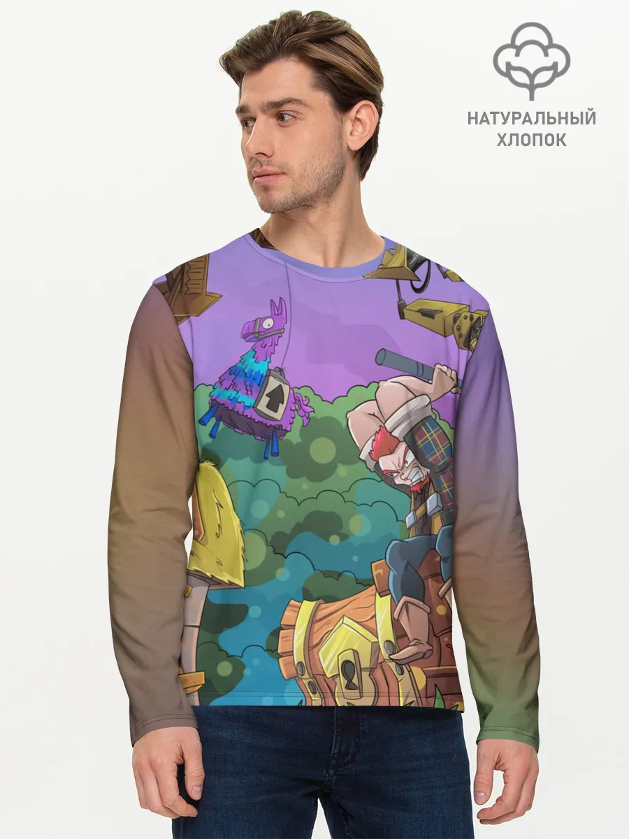 Мужской лонгслив базовый / Fortnite