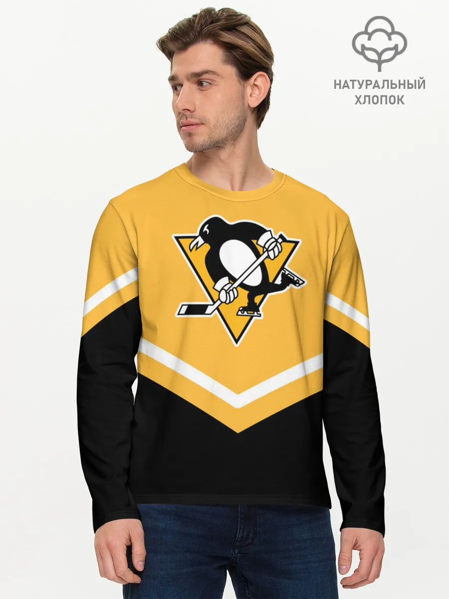Мужской лонгслив базовый / Pittsburgh Penguins