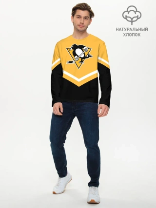 Мужской лонгслив базовый / Pittsburgh Penguins