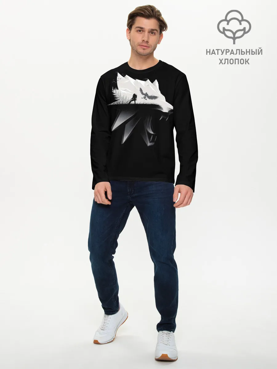 Мужской лонгслив базовый / Волк
