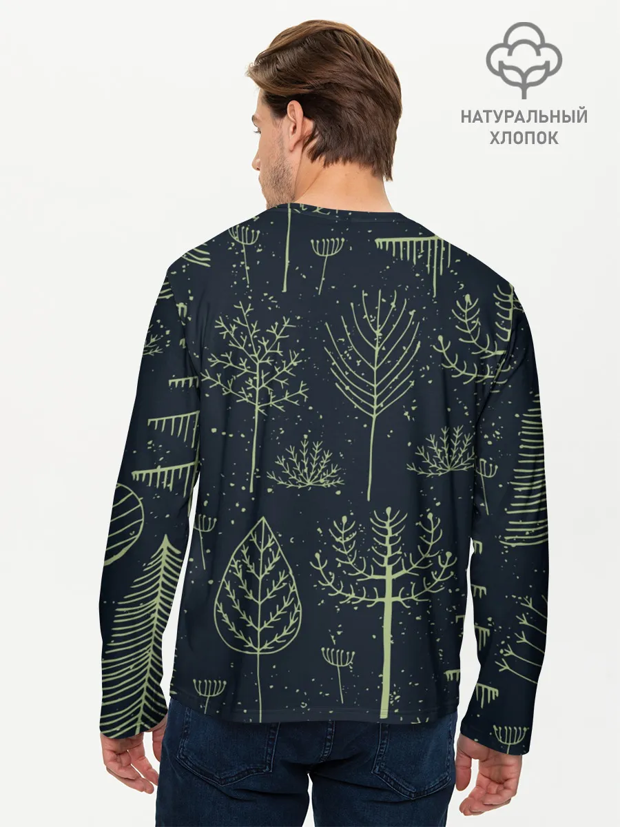 Мужской лонгслив базовый / Загадочный лес