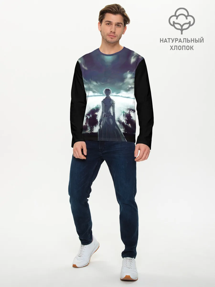 Мужской лонгслив базовый / Ken Kaneki смотрит в даль