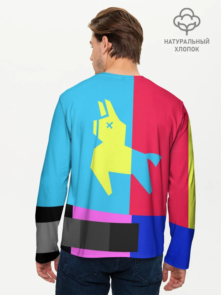 Мужской лонгслив базовый / Лама Фортнайт