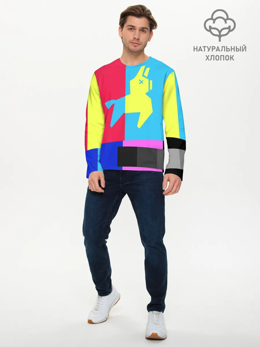 Мужской лонгслив базовый / Лама Фортнайт