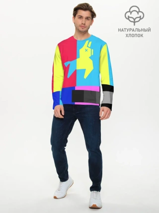 Мужской лонгслив базовый / Лама Фортнайт