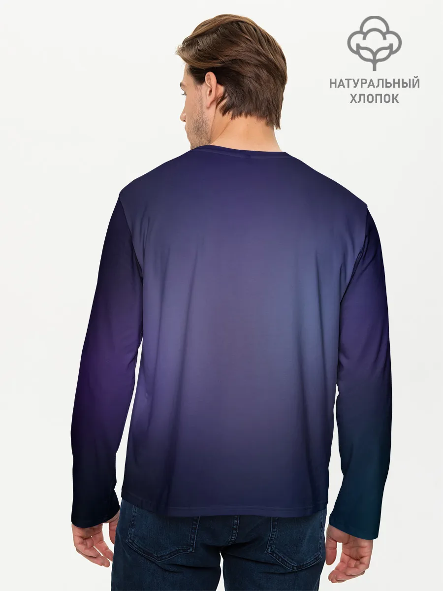 Мужской лонгслив базовый / Ворон