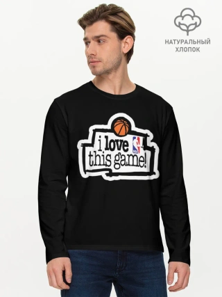 Мужской лонгслив базовый / NBA. I love this game
