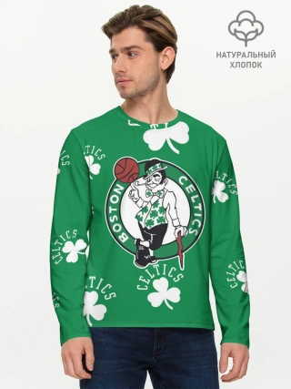 Мужской лонгслив базовый / Boston celtics, nba