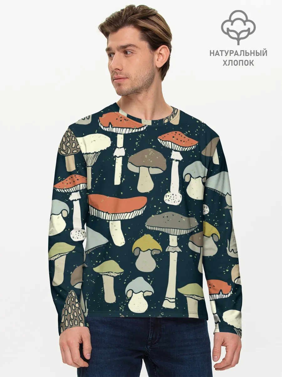 Мужской лонгслив базовый / Загадочный лес