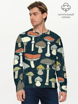 Мужской лонгслив базовый / Загадочный лес