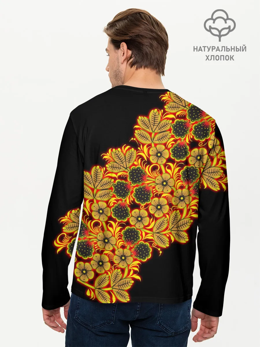 Мужской лонгслив базовый / Славянский орнамент