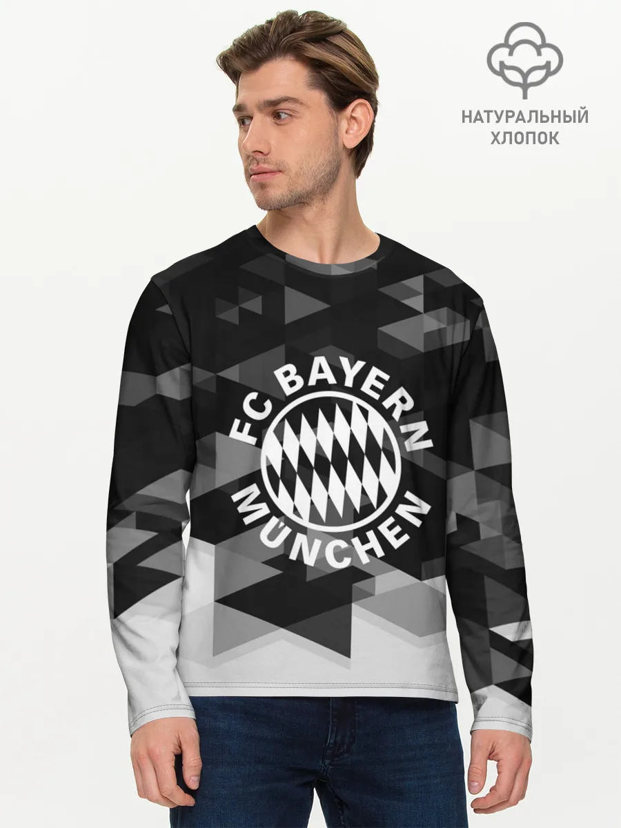 Мужской лонгслив базовый / Bayern Munchen Geometry Sport