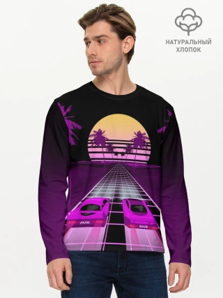 Мужской лонгслив базовый / Vaporwave