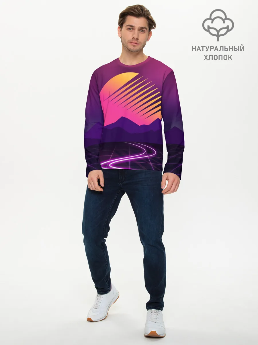Мужской лонгслив базовый / Digital Art
