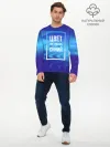 Мужской лонгслив базовый / Цвет настроения синий