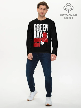Мужской лонгслив базовый / Green Day American Idiot