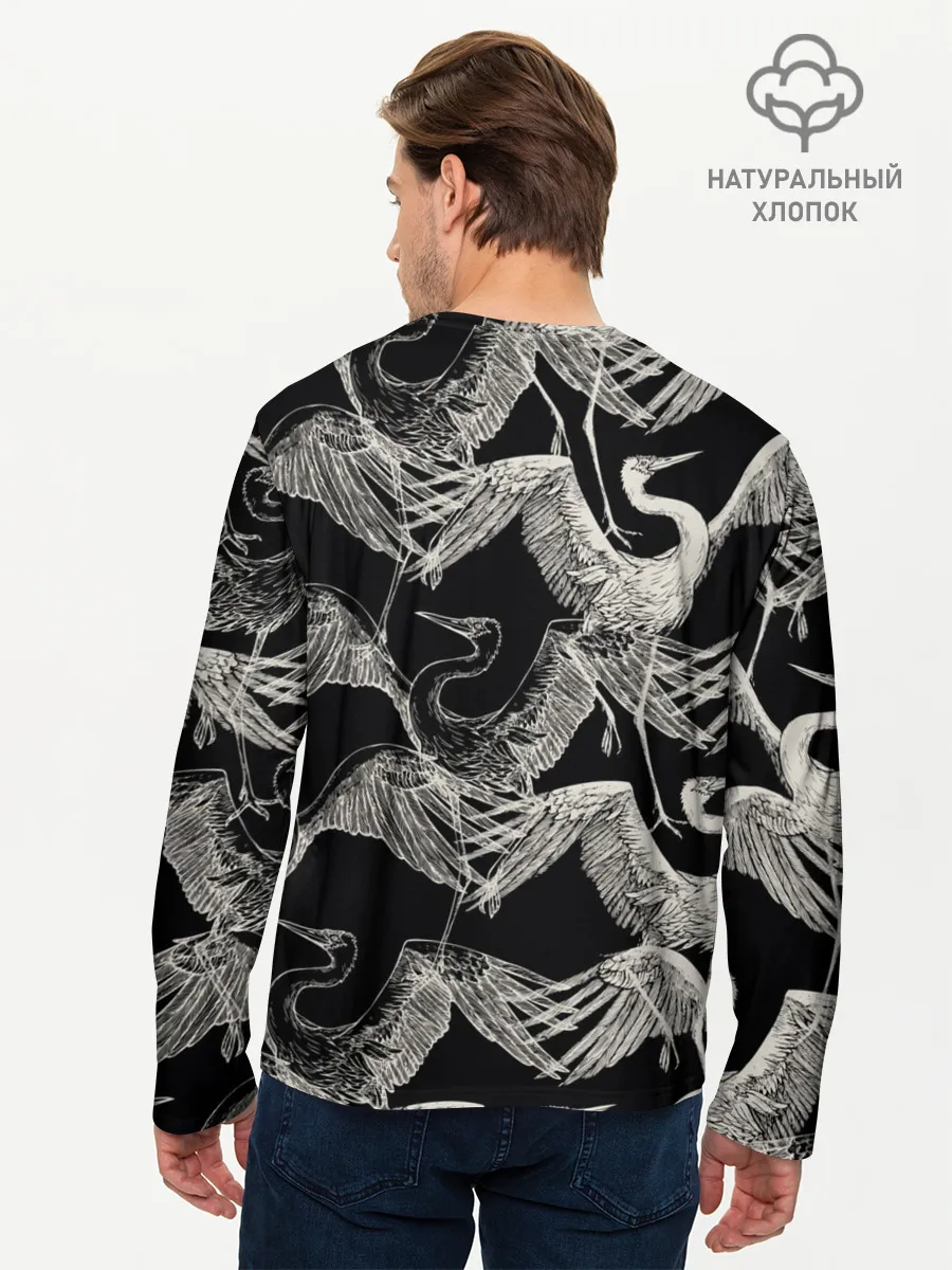Мужской лонгслив базовый / Белые Птицы