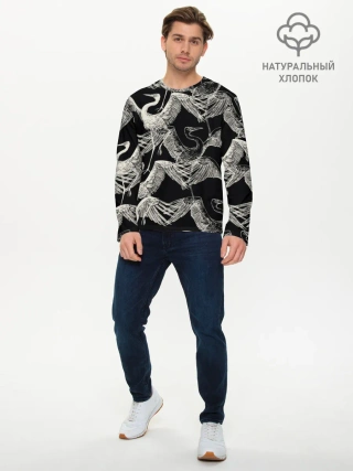 Мужской лонгслив базовый / Белые Птицы