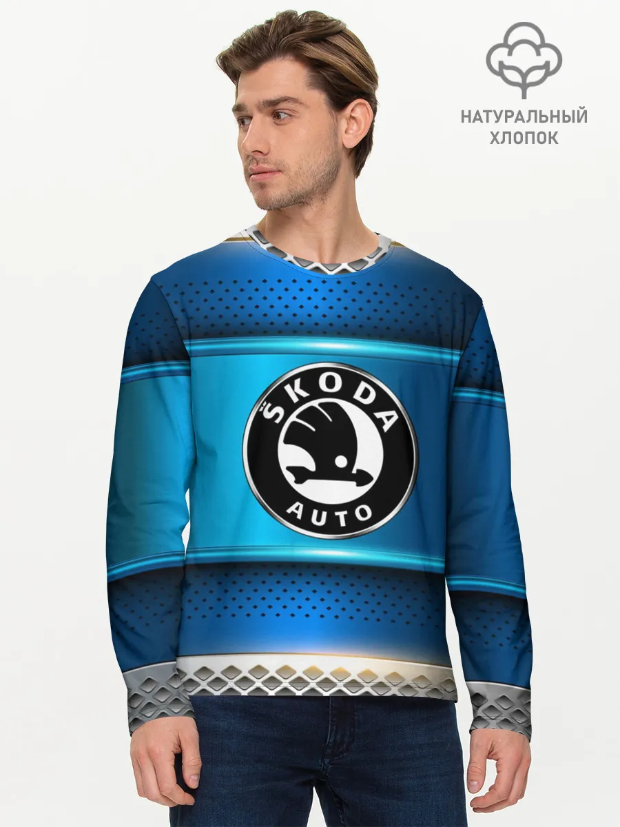 Мужской лонгслив базовый / SKODA sport collection