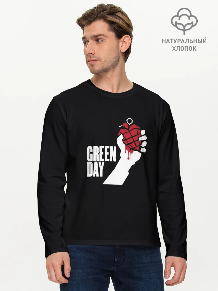 Мужской лонгслив базовый / Green Day