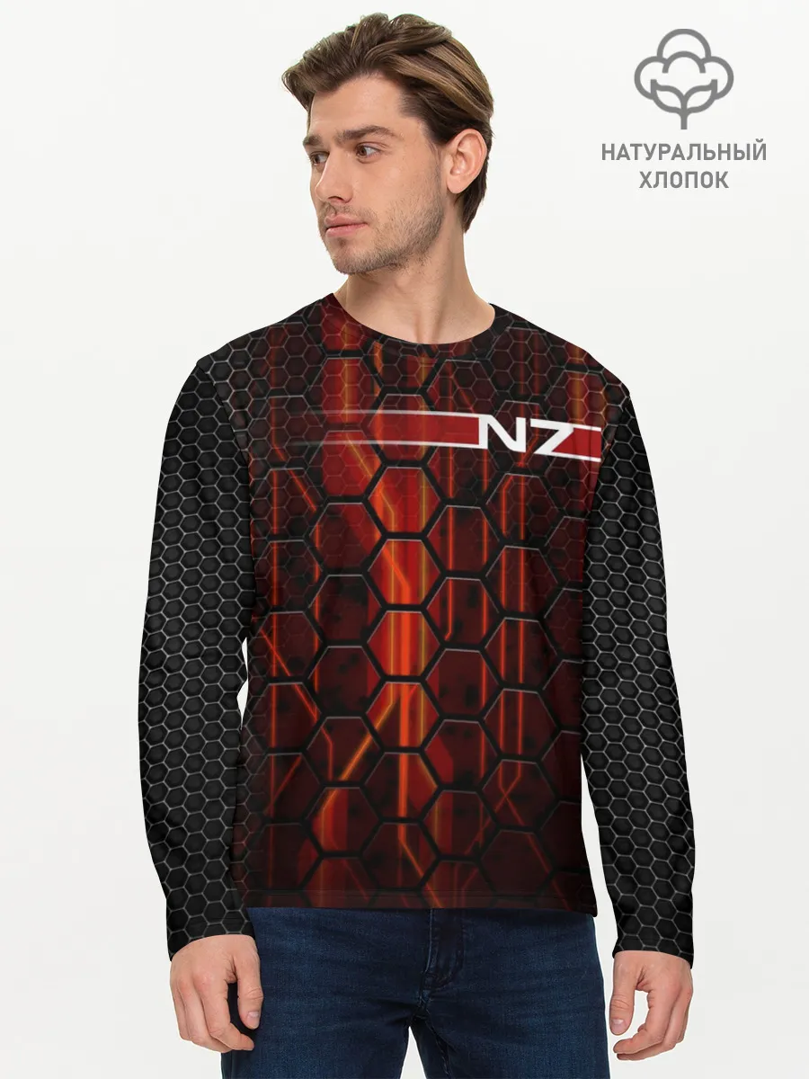 Мужской лонгслив базовый / N7.