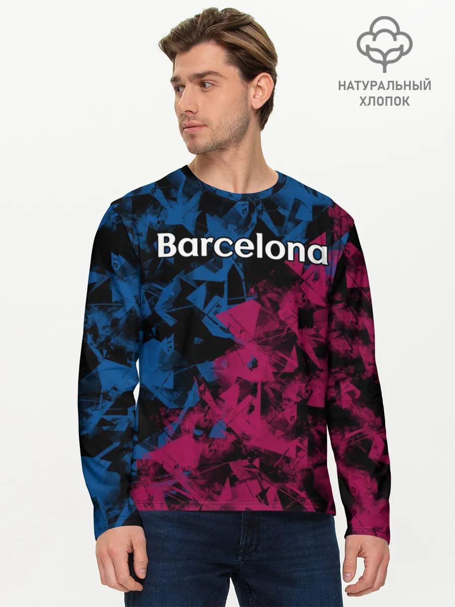 Мужской лонгслив базовый / ФК Барселона