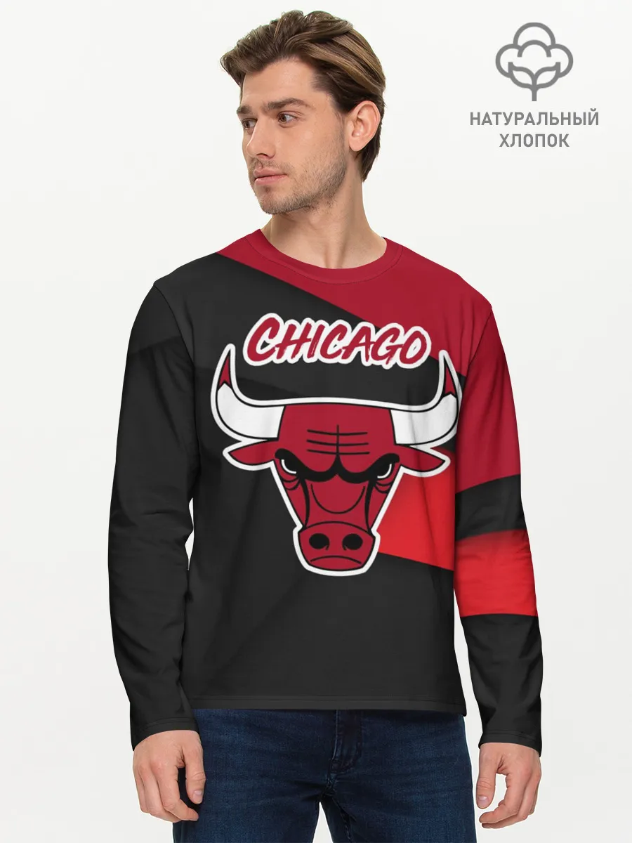 Мужской лонгслив базовый / Чикаго