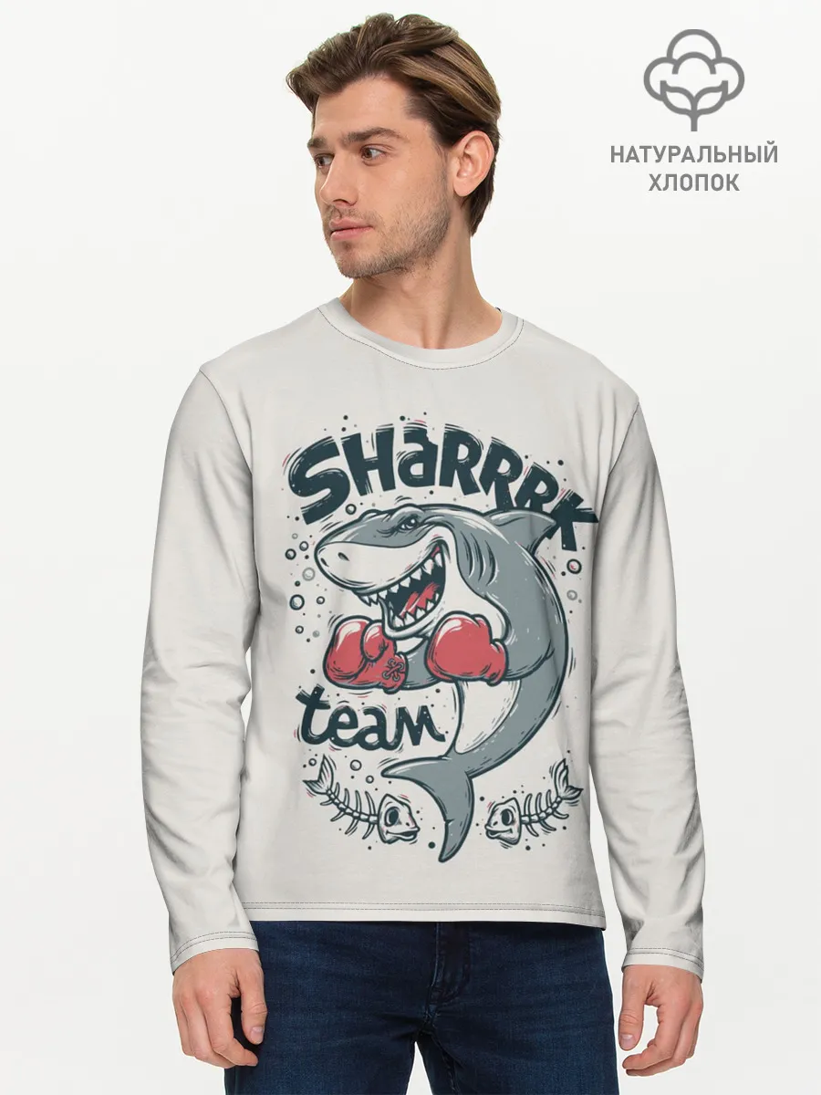 Мужской лонгслив базовый / Shark