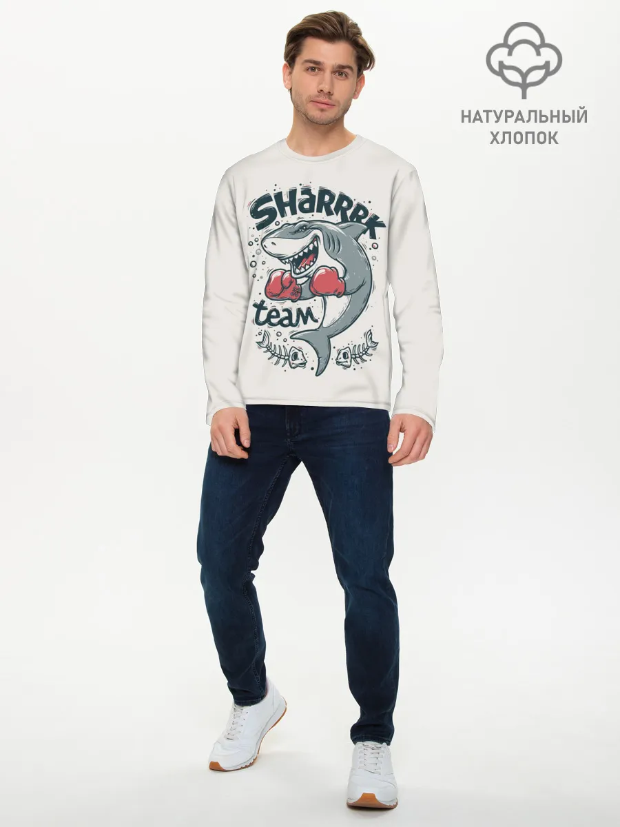 Мужской лонгслив базовый / Shark