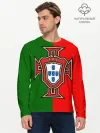 Мужской лонгслив базовый / Сборная Португалии флаг