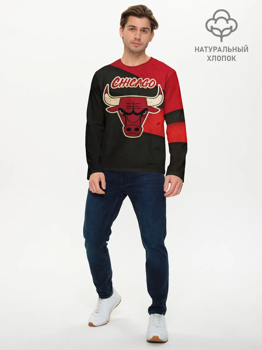 Мужской лонгслив базовый / Чикаго олд