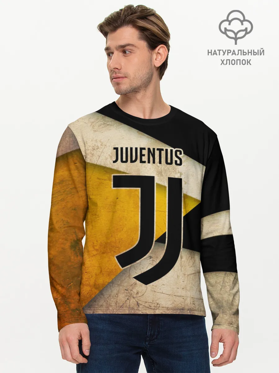 Мужской лонгслив базовый / Ювентус олд
