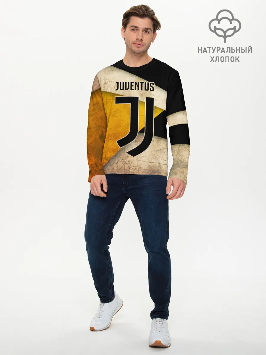 Мужской лонгслив базовый / Ювентус олд