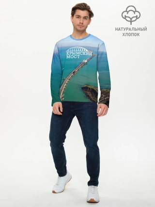 Мужской лонгслив базовый / Крымский мост