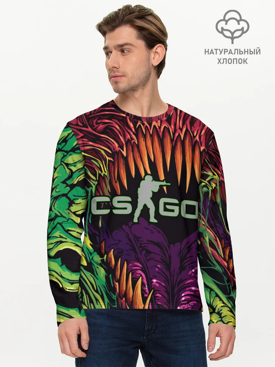 Мужской лонгслив базовый / CS GO Huper beast