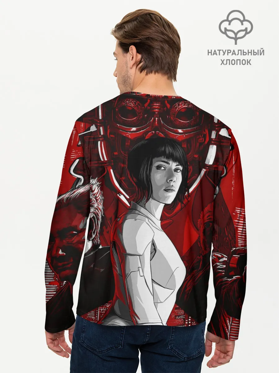 Мужской лонгслив базовый / Призрак в доспехах