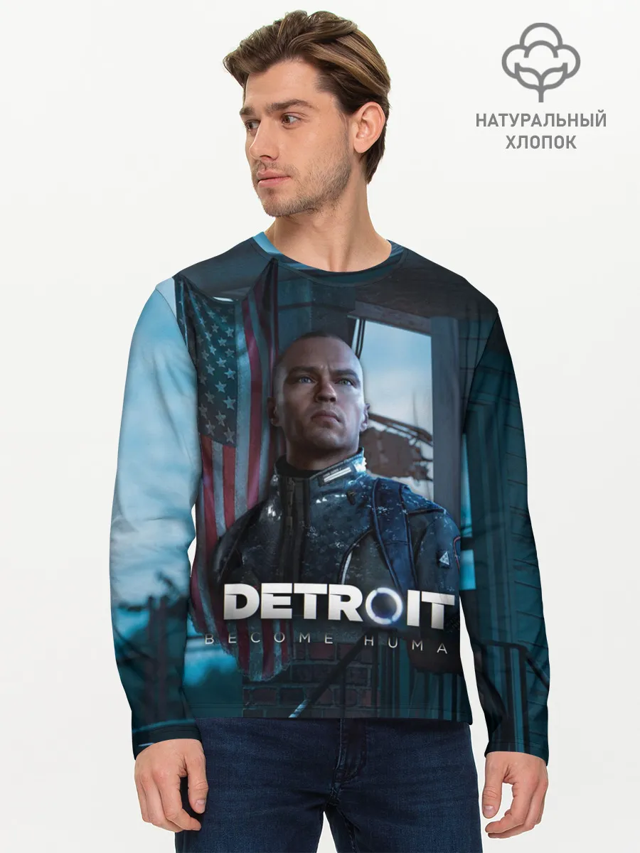 Мужской лонгслив базовый / Detroit: Become Human - Markus