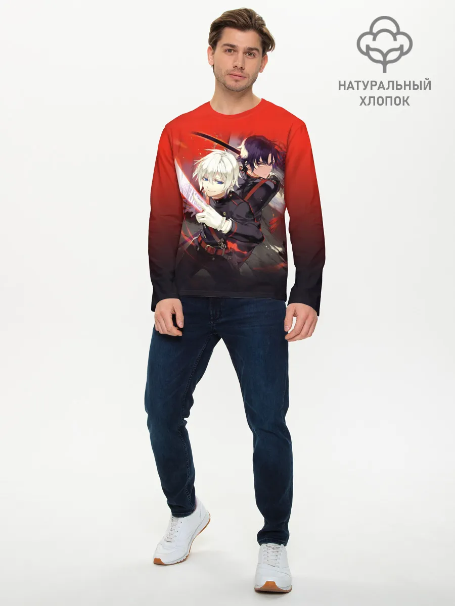 Мужской лонгслив базовый / Shinya & Guren