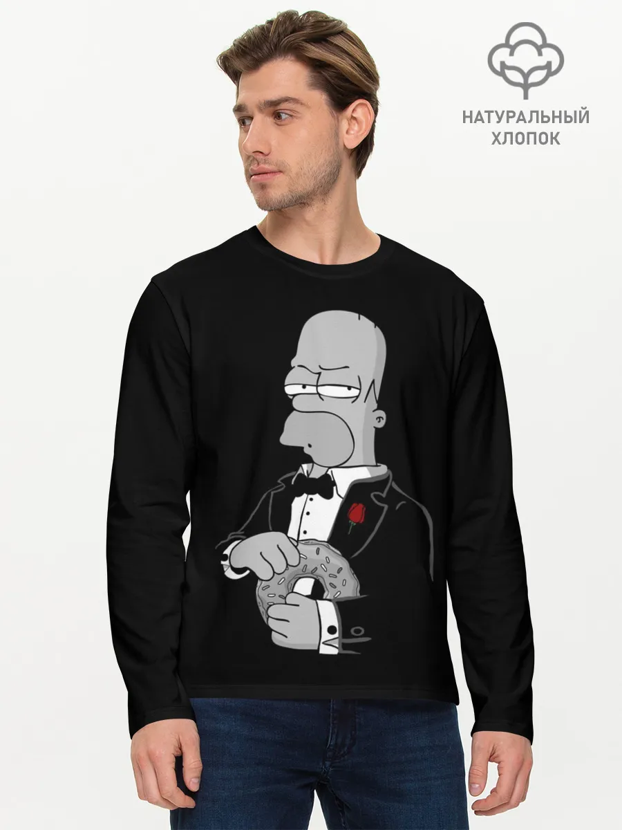 Мужской лонгслив базовый / Гомер