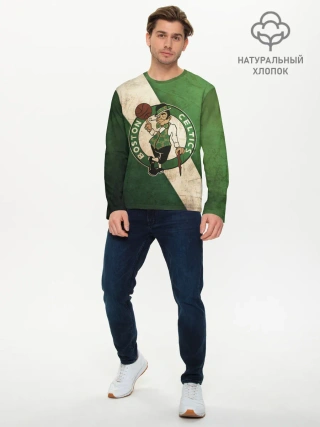 Мужской лонгслив базовый / Бостон олд