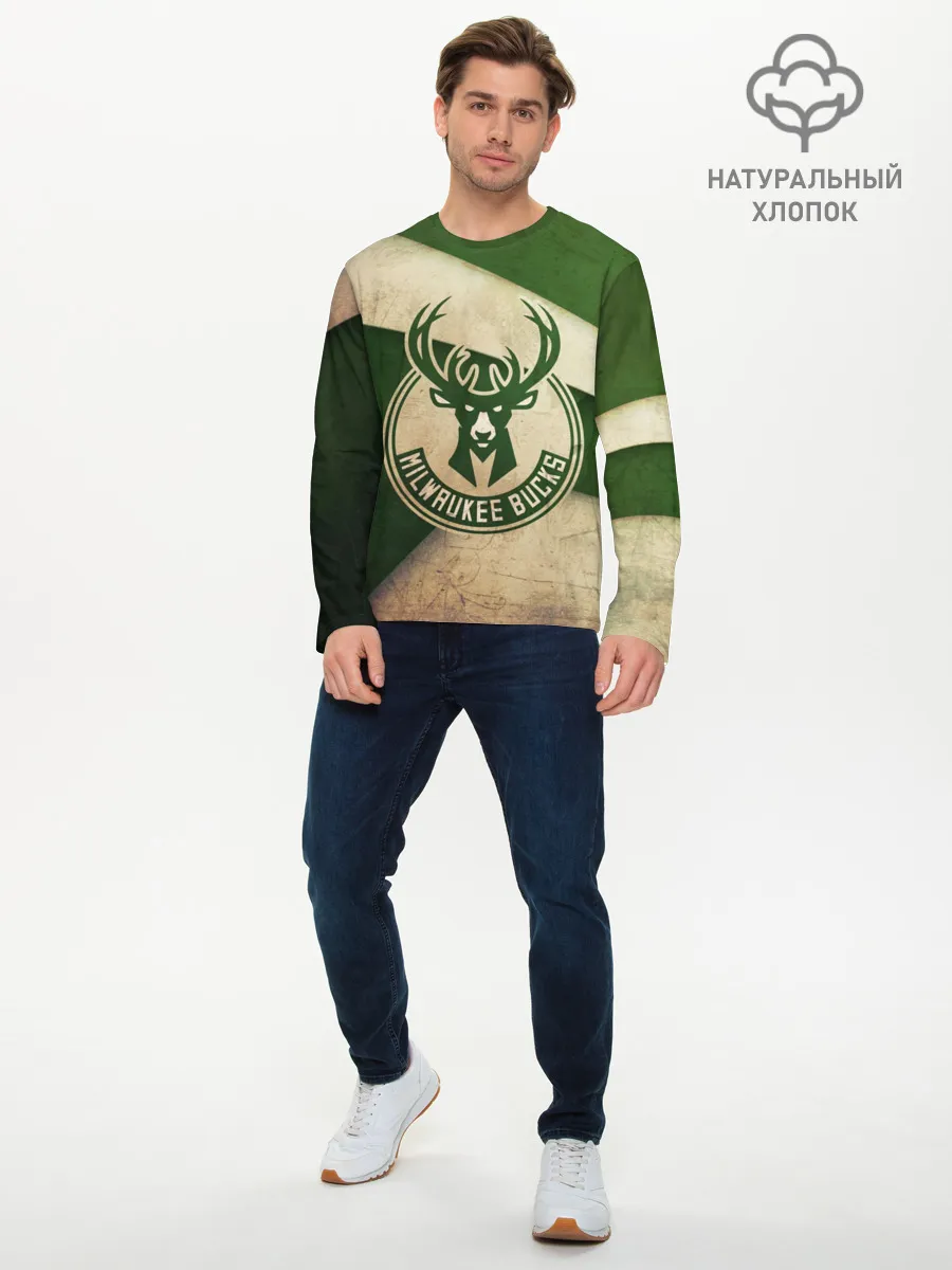 Мужской лонгслив базовый / Милуоки Бакс