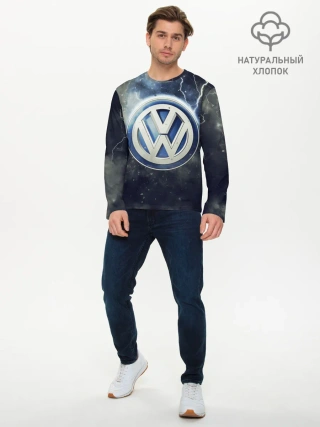 Мужской лонгслив базовый / Логотип Wolksvagen