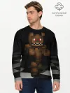 Мужской лонгслив базовый / Фредди FNAF в майнкрафт.