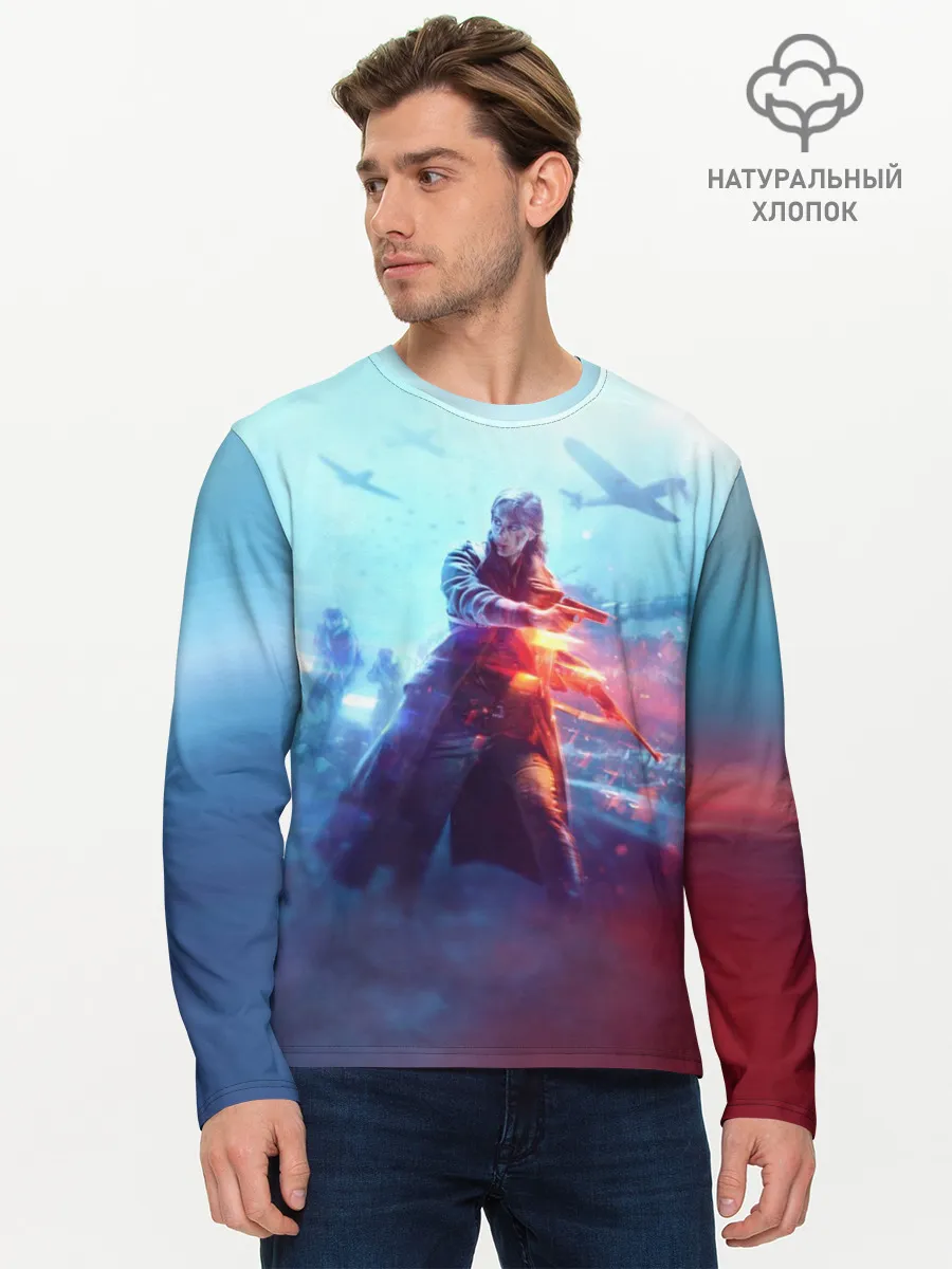 Мужской лонгслив базовый / Battlefield 5