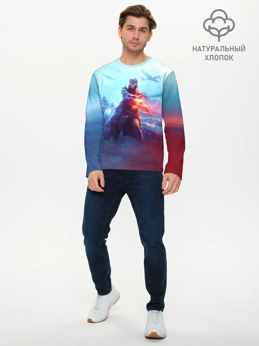 Мужской лонгслив базовый / Battlefield 5