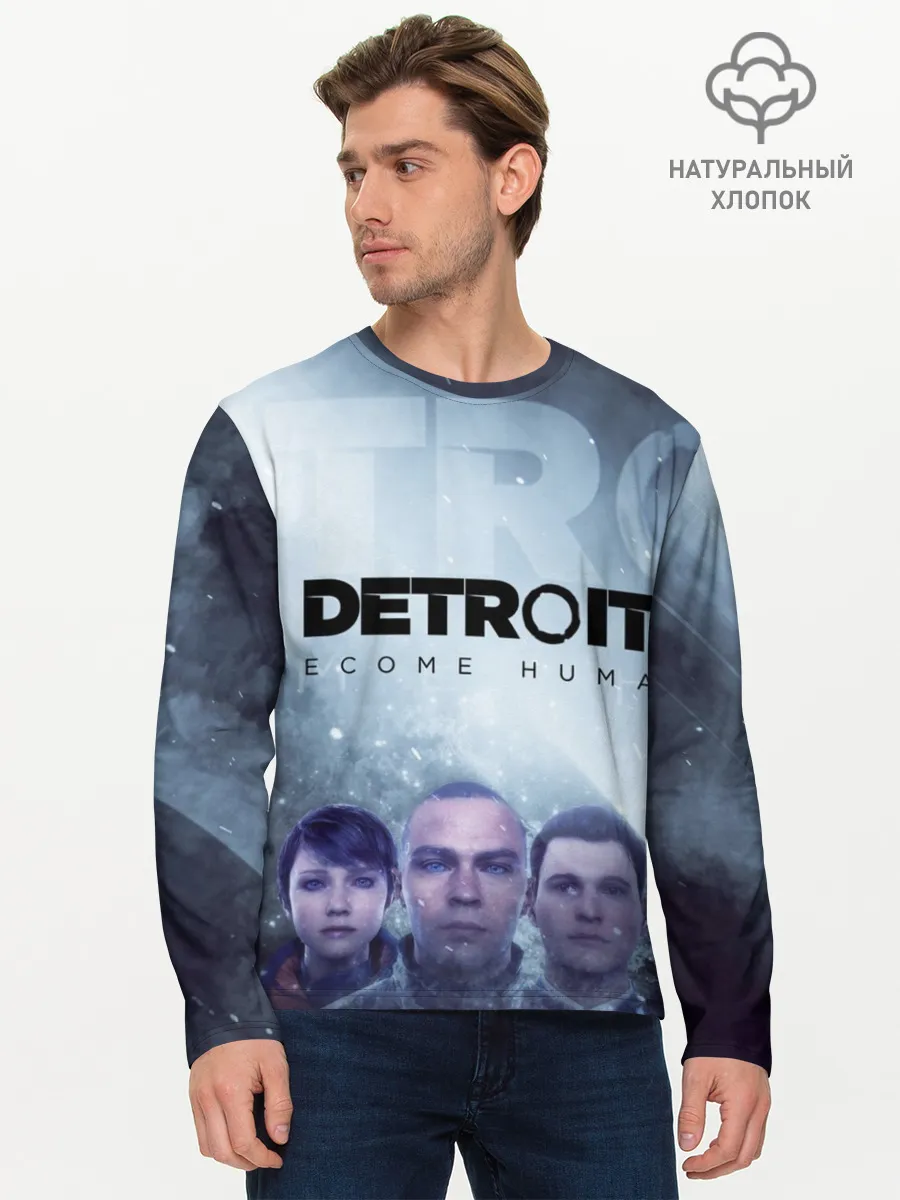 Мужской лонгслив базовый / Detroit become human