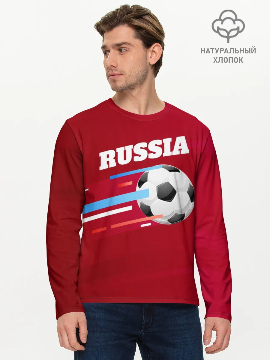 Мужской лонгслив базовый / Футбол Россия