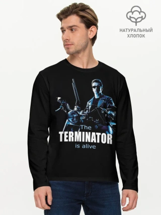 Мужской лонгслив базовый / Terminator alive